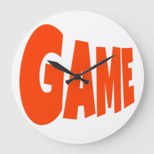 RELOJ REDONDO GRANDE LOGO DEL JUEGO FUENTES ROJAS