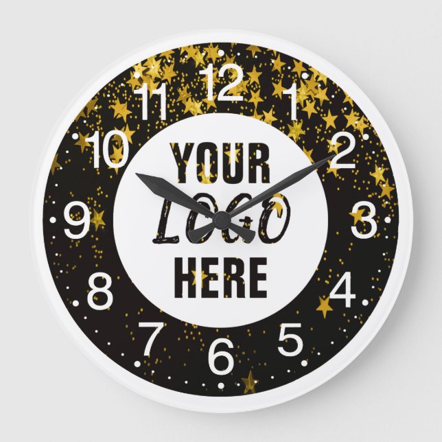Reloj Redondo Grande Logotipo comercial de personalizado (Anverso)