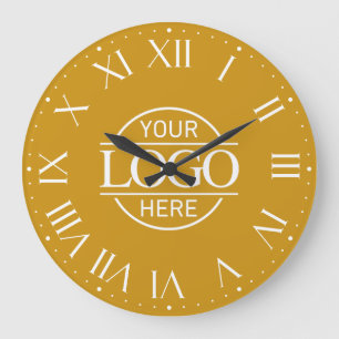 Reloj Redondo Grande Logotipo Comercial Personalizado de Empresa Amaril