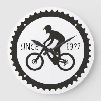Reloj Redondo Grande Logotipo de ciclista