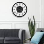Reloj Redondo Grande Logotipo de la compañía: Lema Black White Silver N<br><div class="desc">Único minimalista y decorativo Corresponde a la moda actual en la decoración de casa. Puede cambiar la forma y el color de la mano.</div>