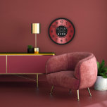 Reloj Redondo Grande Logotipo de la compañía Lema de nombre negro de Bo<br><div class="desc">Único minimalista y decorativo Corresponde a la moda actual en la decoración de casa.
Puede cambiar la forma y el color de la mano.</div>