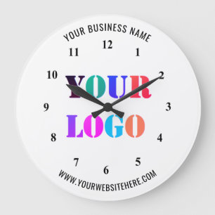 Reloj Redondo Grande Logotipo de la empresa personalizado y envía mensa