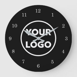 Reloj Redondo Grande Logotipo de negocios de Personalizado de moda sobr