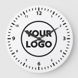 Reloj Redondo Grande Logotipo de negocios Personalizado moderno con fon
