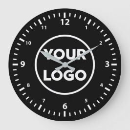 Reloj Redondo Grande Logotipo de negocios Personalizado moderno con fon
