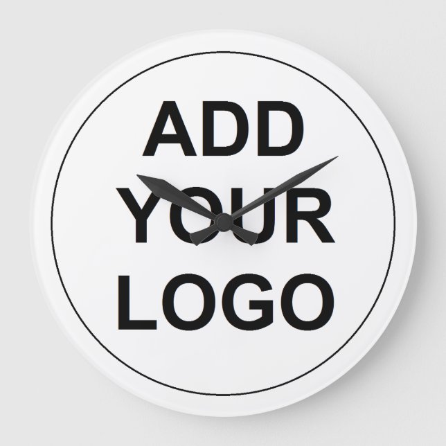 Reloj Redondo Grande Logotipo de personalizado (Anverso)