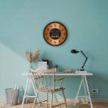 Reloj Redondo Grande Logotipo de Personalizado de color marrón cobre pa<br><div class="desc">Único minimalista y decorativo Corresponde a la moda actual en la decoración de casa.
Puedes cambiar la forma y el color de la mano.</div>