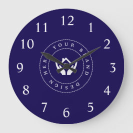 Reloj Redondo Grande Logotipo de Personalizado Minimalista simple y pro
