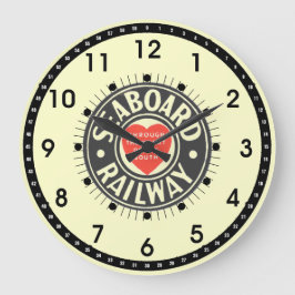 Reloj Redondo Grande Logotipo del Corazón de la Línea Aérea de la Seabo