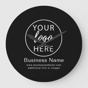 Reloj Redondo Grande Logotipo Empresarial Personalizado Minimalista