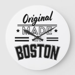 Reloj Redondo Grande Logotipo original hecho en Boston