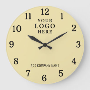 Reloj Redondo Grande Logotipo personalizado de empresa comercial Brande