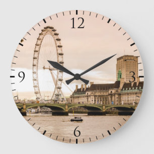 Reloj Redondo Grande London Eye Sunset