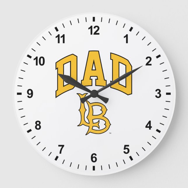 Reloj Redondo Grande Long Beach State Dad (Anverso)