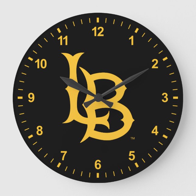 Reloj Redondo Grande Long Beach State Logo (Anverso)