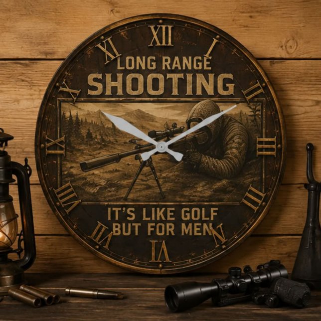 Reloj Redondo Grande Long Range Shooting Precision Marksman Rustic  (Subido por el creador)