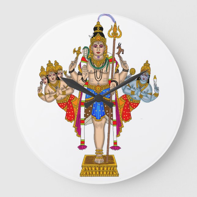 Reloj Redondo Grande Lord Ekpada Shiva Clock (Anverso)