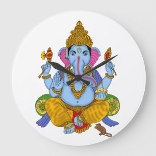 Reloj Redondo Grande Lord Ganesha Clock