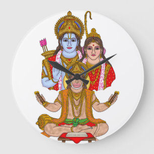 Reloj Redondo Grande Lord Hanuman Clock