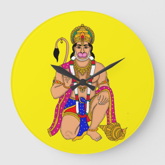 Reloj Redondo Grande Lord Hanuman Wall Clock (Anverso)