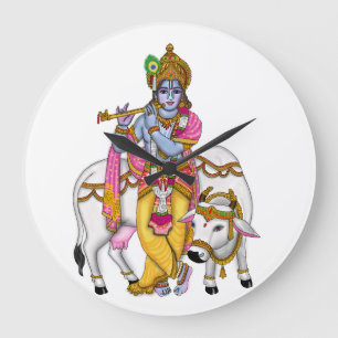 Reloj Redondo Grande Lord Krishna Clock