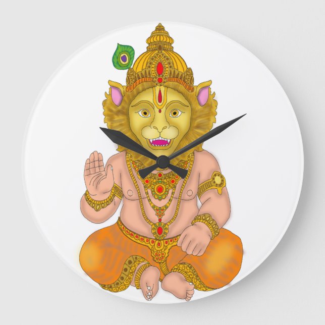 Reloj Redondo Grande Lord Narsimha Clock (Anverso)