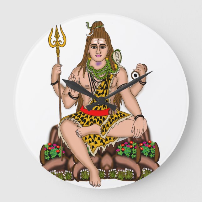 Reloj Redondo Grande Lord Shiva Clock (Anverso)