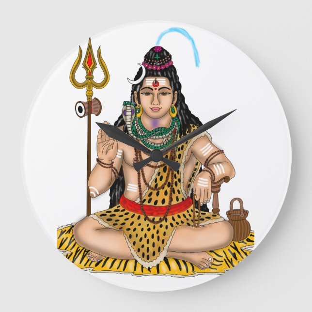 Reloj Redondo Grande Lord Shiva Clock (Anverso)