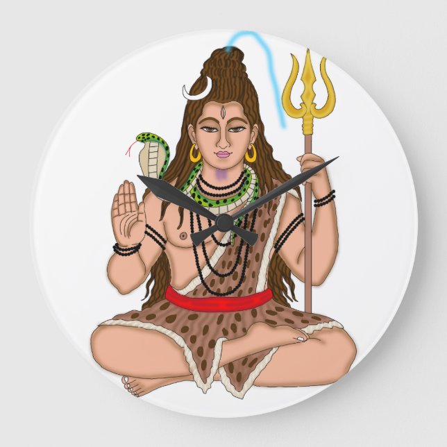 Reloj Redondo Grande Lord Shiva Clock (Anverso)