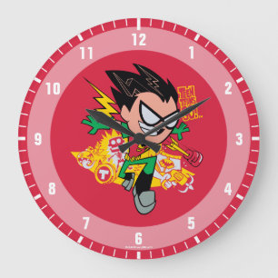 Reloj Redondo Grande ¡Los adolescentes se van!   Gráfico de Robin Arsen