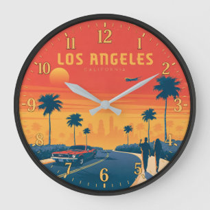 Reloj Redondo Grande Los Angeles California Sunset