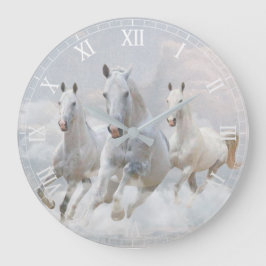 Reloj Redondo Grande Los Caballos