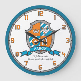 Reloj Redondo Grande Los chicos de Aaron llaman a los caballeros lobo n