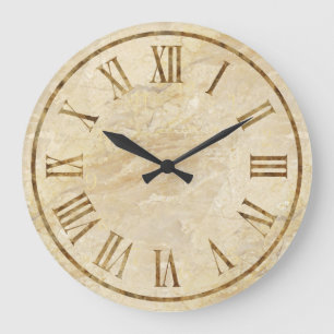 Reloj Redondo Grande Los cubos de la cocina romana parecen piedra