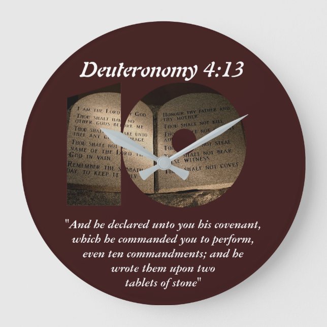 Reloj Redondo Grande Los diez mandamientos (Anverso)