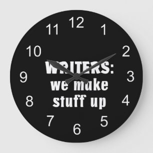 Reloj Redondo Grande Los escritores hacen regalos de autor (texto blanc