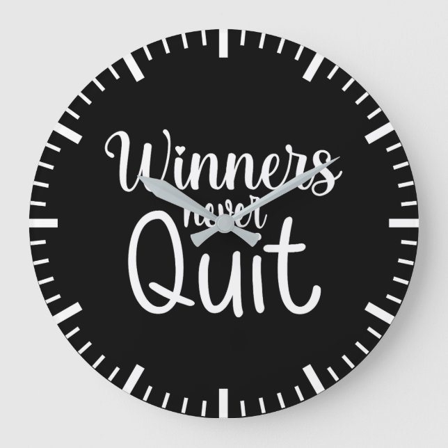 Reloj Redondo Grande Los ganadores nunca abandonan, Gimnasio, agitan mo (Anverso)