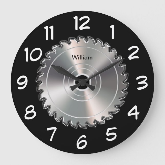 Reloj Redondo Grande Los machos monograma cueva los cuevas (Anverso)