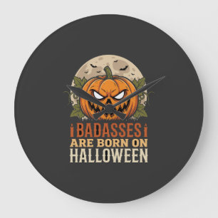 Reloj Redondo Grande Los malotes nacen en la calabaza de Halloween