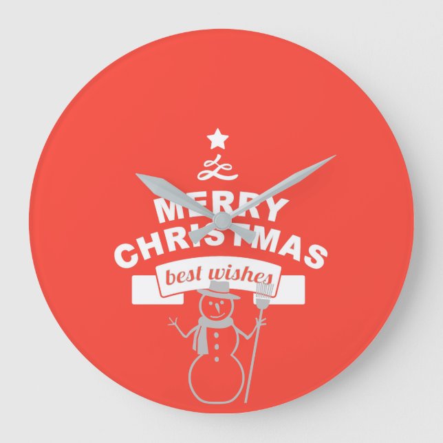 Reloj Redondo Grande Los mejores deseos de invierno (Anverso)
