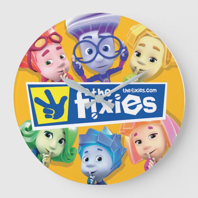 Reloj Redondo Grande Los niños de Fixies el | Fixie (Anverso)