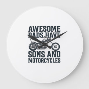 Reloj Redondo Grande Los papás increíbles tienen hijos y motocicletas D