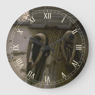 Reloj Redondo Grande Los raspadores de suelos de Gustave Caillebotte