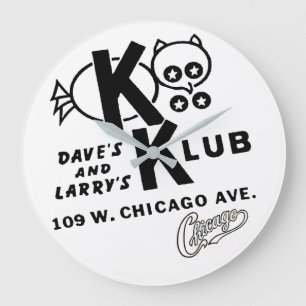 Reloj Redondo Grande Los restaurantes de llama de Illinois