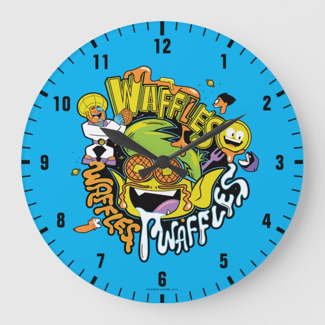 Reloj Redondo Grande ¡Los titanes adolescentes se van! | Beast Boy Waff (Anverso)