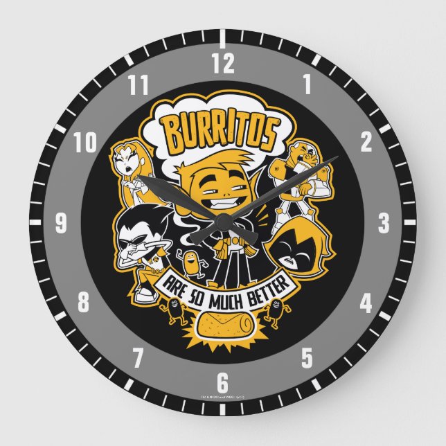 Reloj Redondo Grande ¡Los titanes adolescentes van! El muchacho (Anverso)