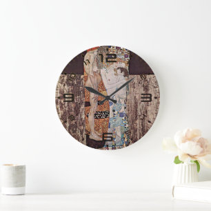 Reloj Redondo Grande Los tres edades de la mujer de Gustav Klimt