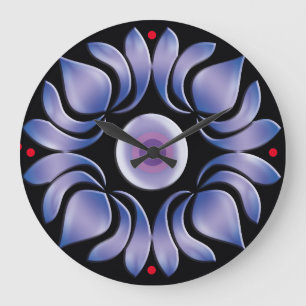Reloj Redondo Grande Loto azul