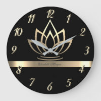 Loto de oro elegante, negro de yoga